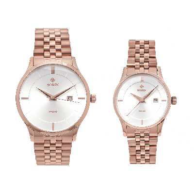 ست ساعت مچی عقربه ای زنانه و مردانه سورین مدل GL1015B-SR03S