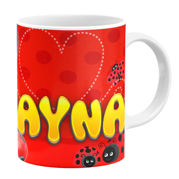 ماگ طرح دختر کفشدوزکی مدل ساینا