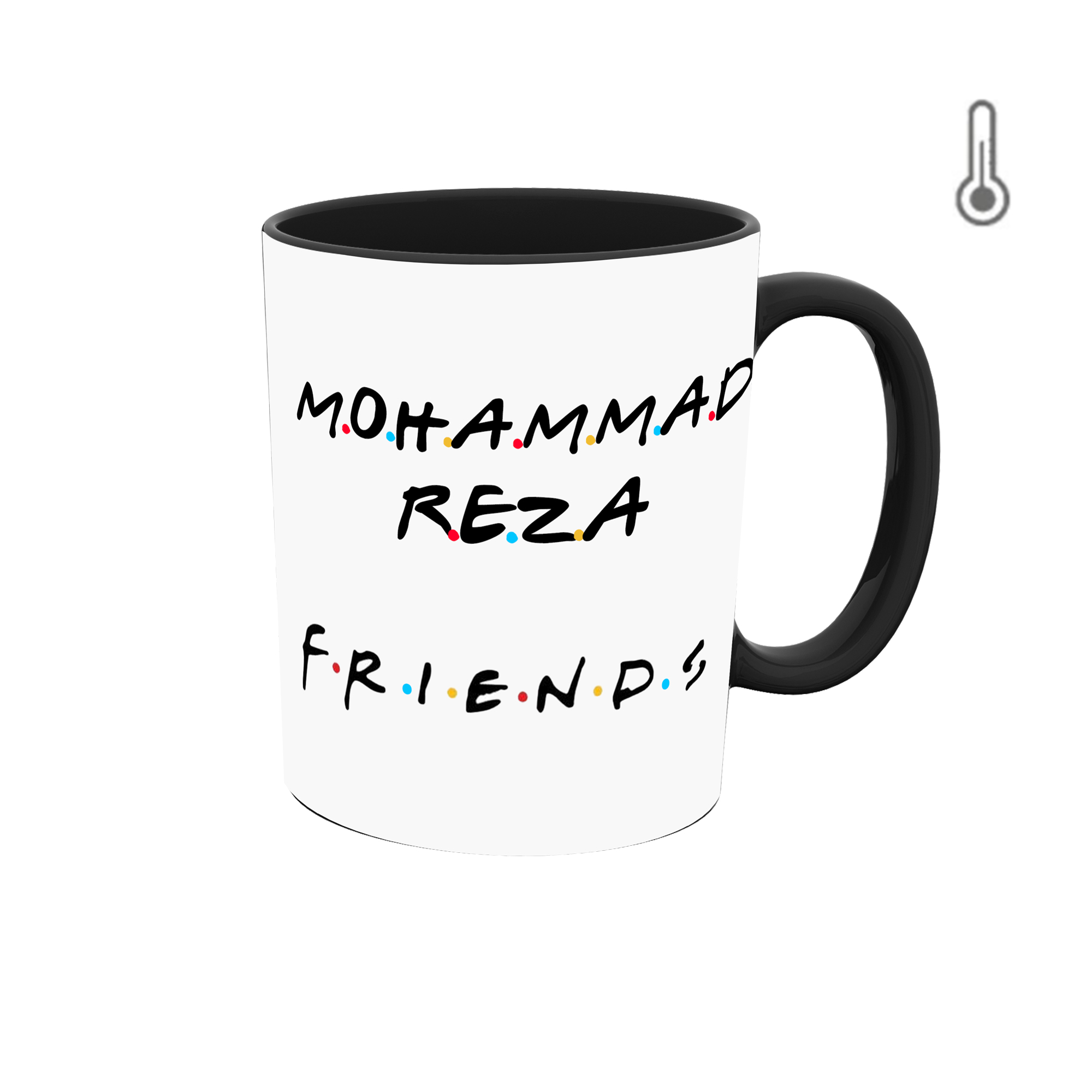 ماگ حرارتی طرح اسم محمدرضا مدل فرندز 