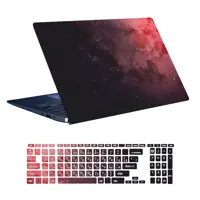 استیکر لپ تاپ توییجین و موییجین طرح Space کد 81 مناسب برای لپ تاپ 15.6 اینچ به همراه برچسب حروف فارسی کیبورد 