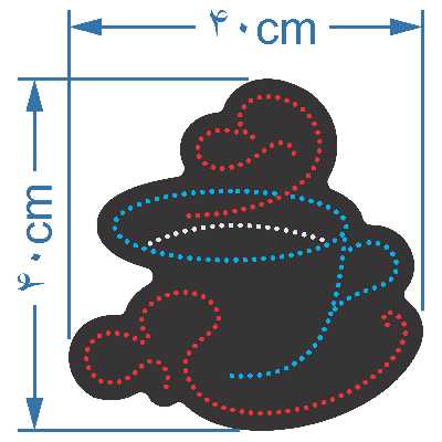 تابلو ال ای دی آیاز طرح کافه کد 247