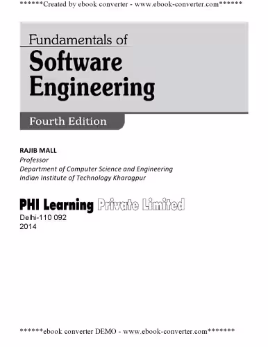 خرید و دانلود نسخه کامل کتاب Fundamentals of software engineering