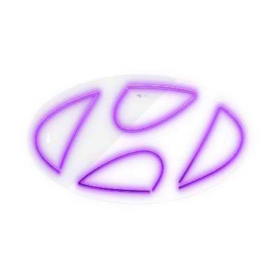 چراغ دیواری نئون دیزاین طرح Hyundai_PR