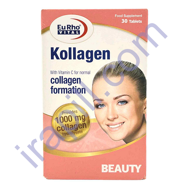 قرص کلاژن 1000 میلی گرم یوروویتال 30 عدد