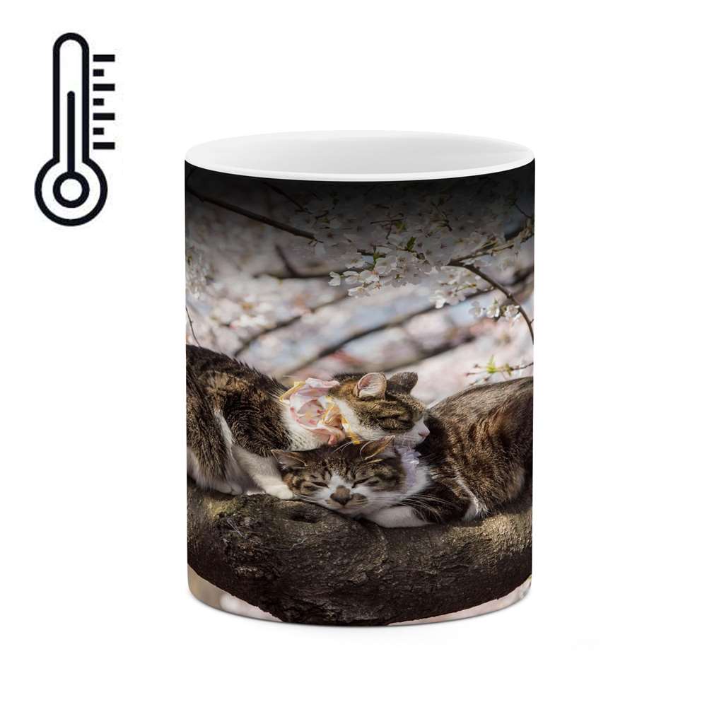 ماگ حرارتی کاکتی طرح گربه مدل mgh15733