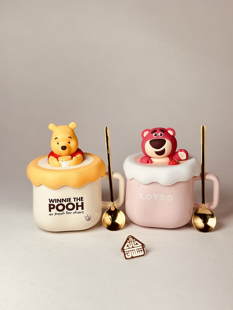 ماگ درب سیلیکونی دیزنی پو و لوتسو کد002315