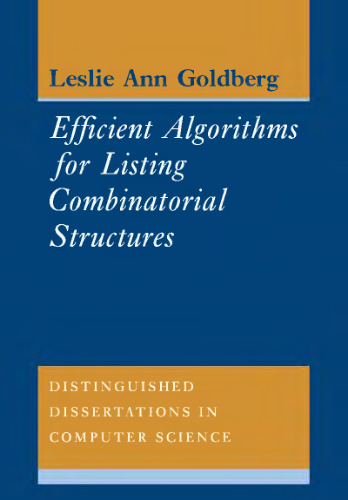 خرید و دانلود نسخه کامل کتاب Efficient algorithms for listing combinatorial structures