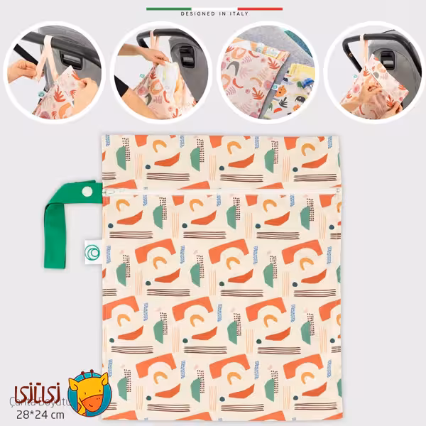 کیف چند منظوره ضد آب و ضد لک اله‌ له لایف مدل اشکال هندسی سایز XL (37×30 سانتی‌ متر)