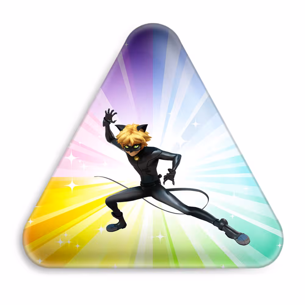 پیکسل خندالو طرح دختر کفشدوزکی و پسر گربه ای مدل مثلثی کد 3085