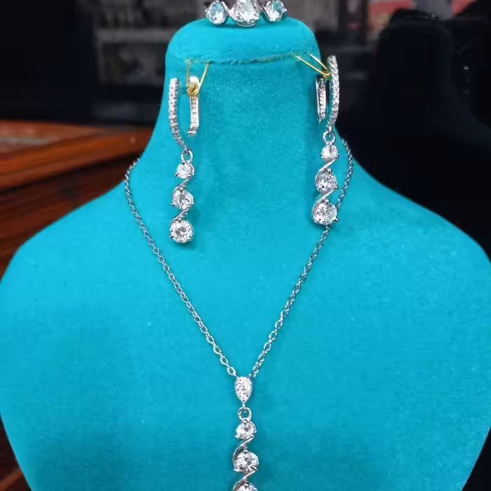 نیم ست زنانه نقره زیبا