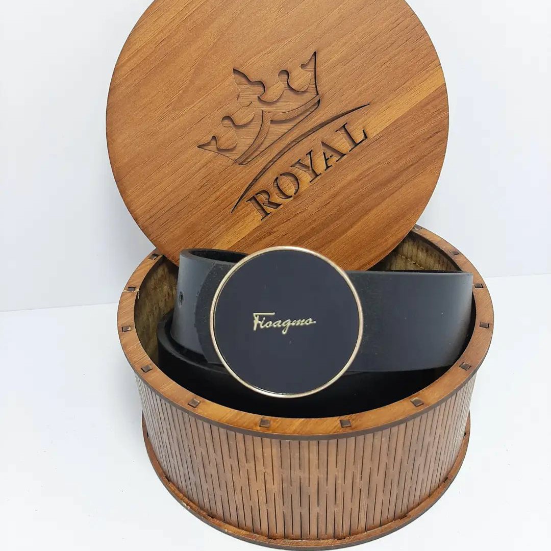 کمربند پلاکی چرم مصنوعی