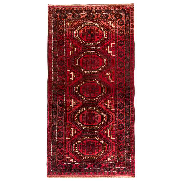 فرش دستبافت سه متری مدل نقشه بلوچ  کد 33.1843