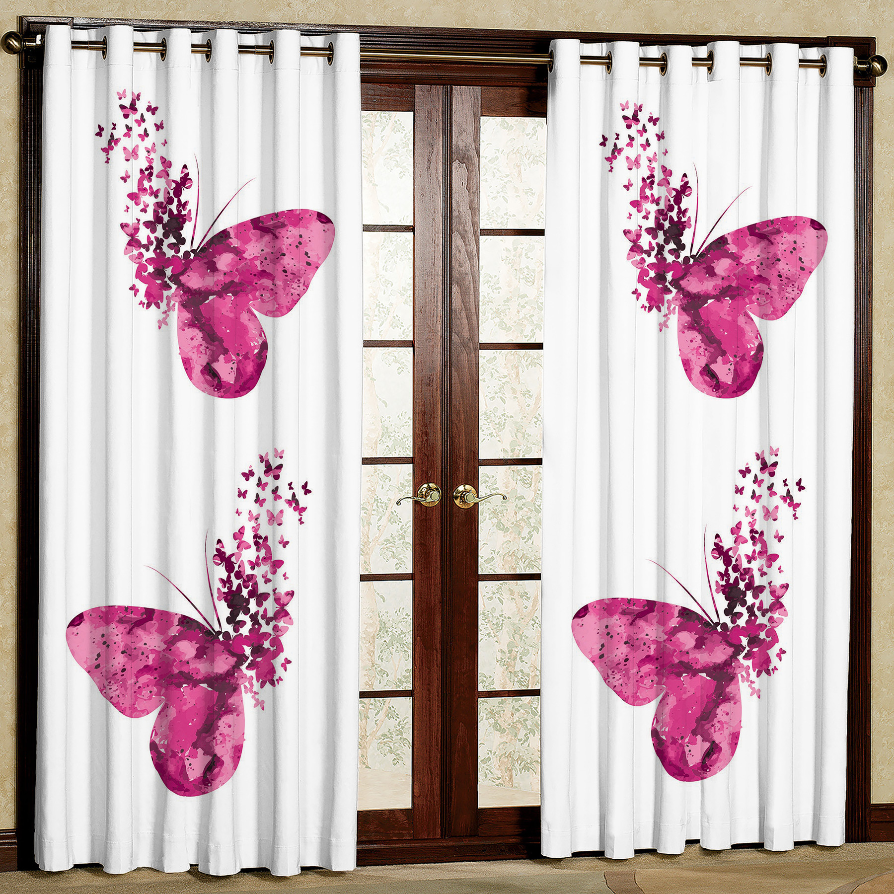 پرده مدل پروانه مخمل پانچی کد 1083a سایز 140x200 سانتی متر