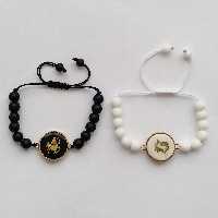 دستبند مدل ماه تولد اسفند و آذر F150 مجموعه 2 عددی