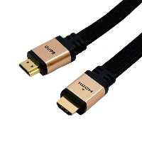 کابل HDMI تخت ورژن 2 سرپوش طلایی بافو طول 5 متر