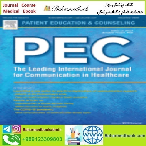 Patient Education and Counseling Volume 103 Issue 1 to 12 2020