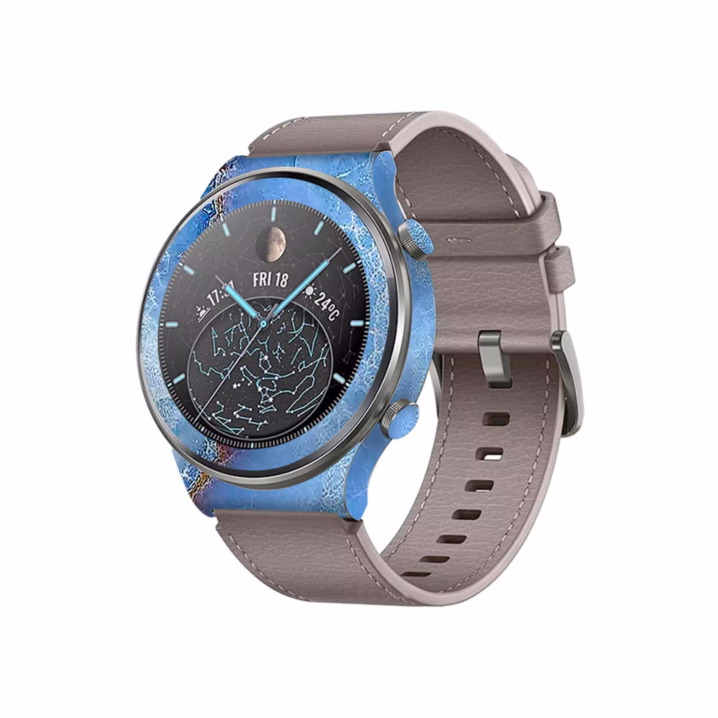 برچسب ماهوت طرح Blue Ocean Marble مناسب برای ساعت هوشمند هوآوی Watch GT 2 Pro