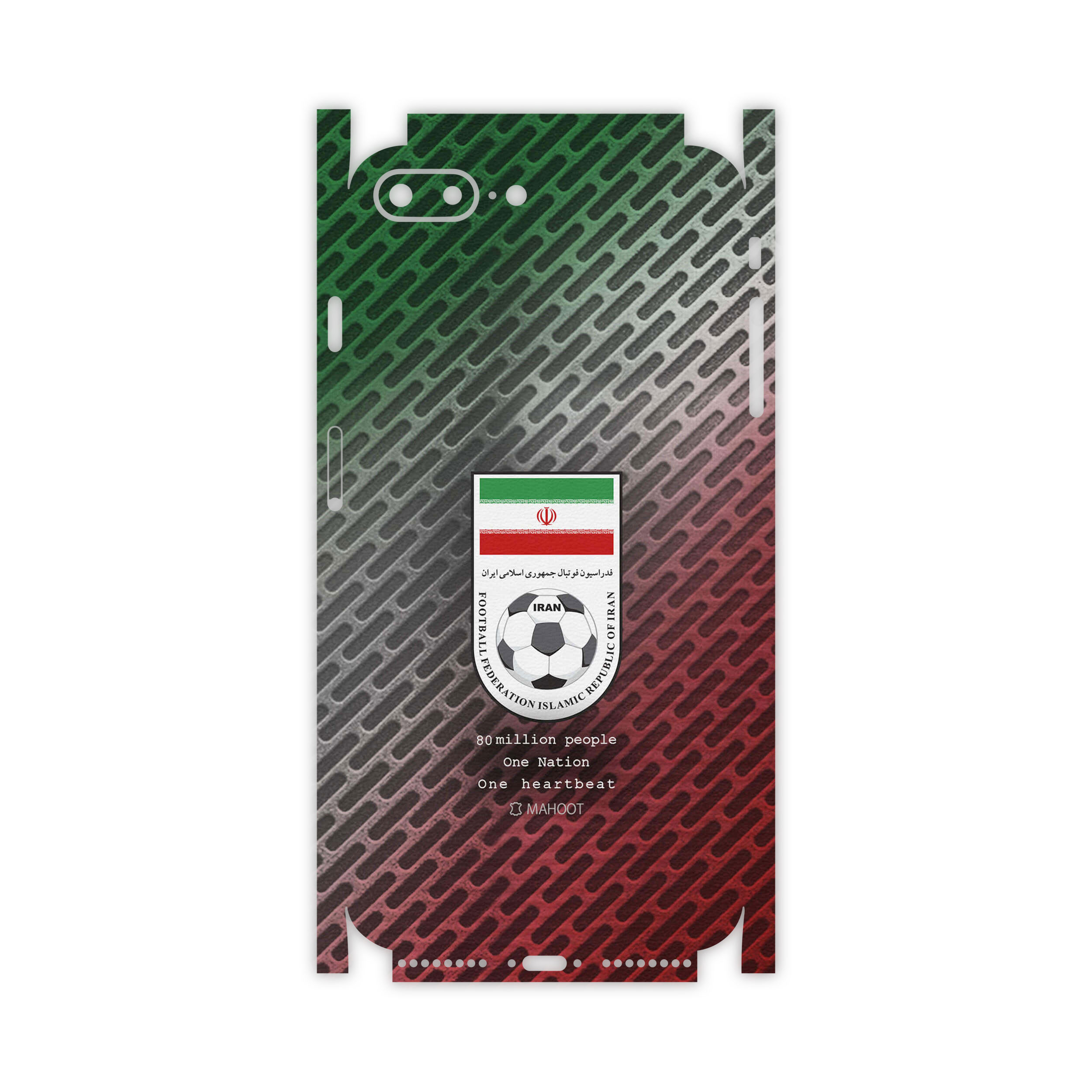 برچسب پوششی ماهوت مدل Iran-National-Football-Team-FullSkin مناسب برای گوشی موبایل اپل iPhone 7 Plus