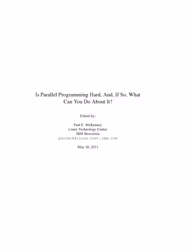 خرید و دانلود نسخه کامل کتاب Is parallel programming hard, and if so, what can you do about it