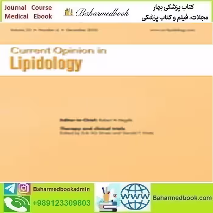 Current Opinion in Lipidology Volume 33 1 to 6 2022 TRUE P