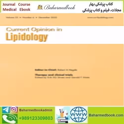 Current Opinion in Lipidology Volume 33 1 to 6 2022 TRUE P