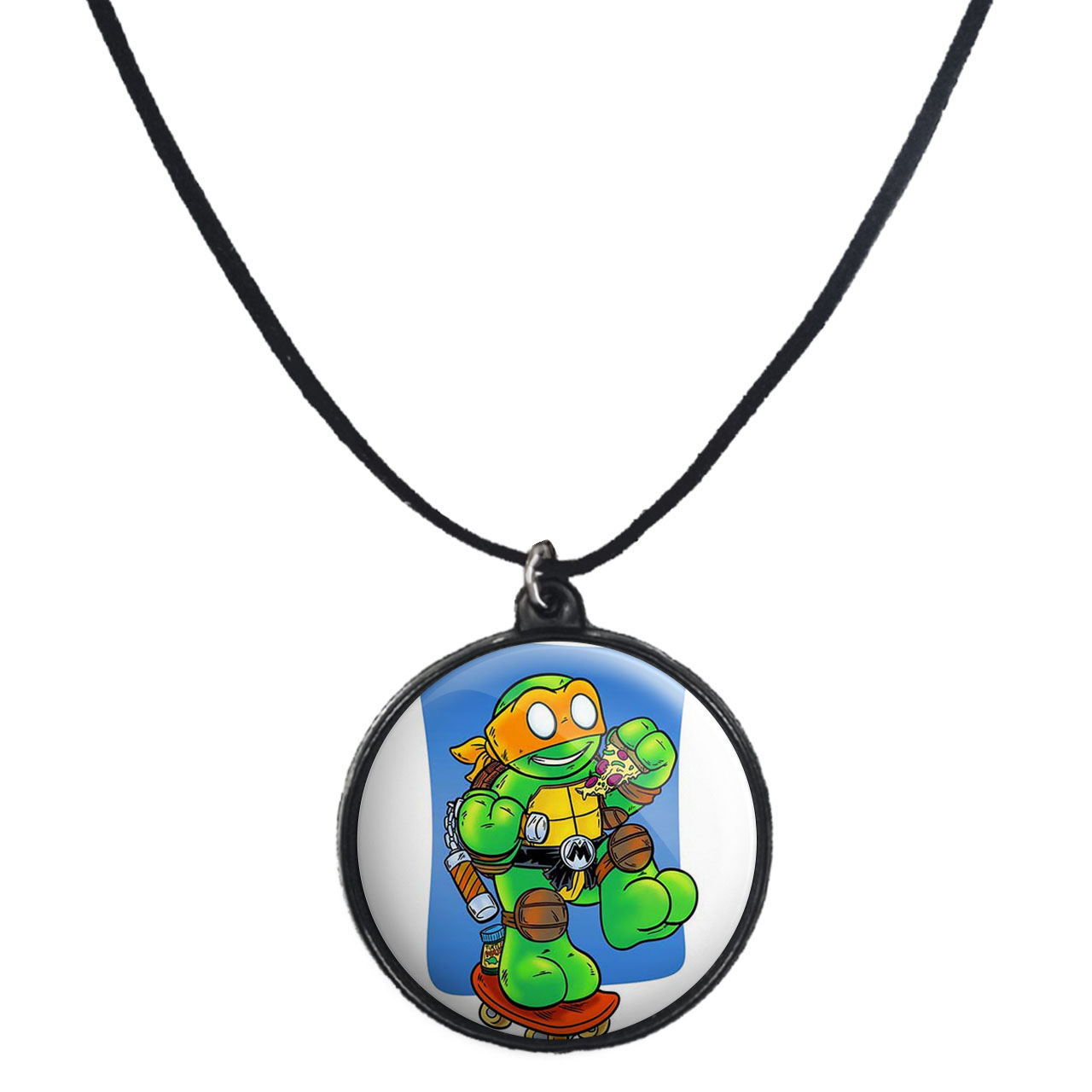 گردنبند پرمانه طرح لاکپشت‌های نینجا کد pmb.9917مدل دو طرفه