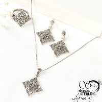 نیم ست نقره زنانه کد:2010