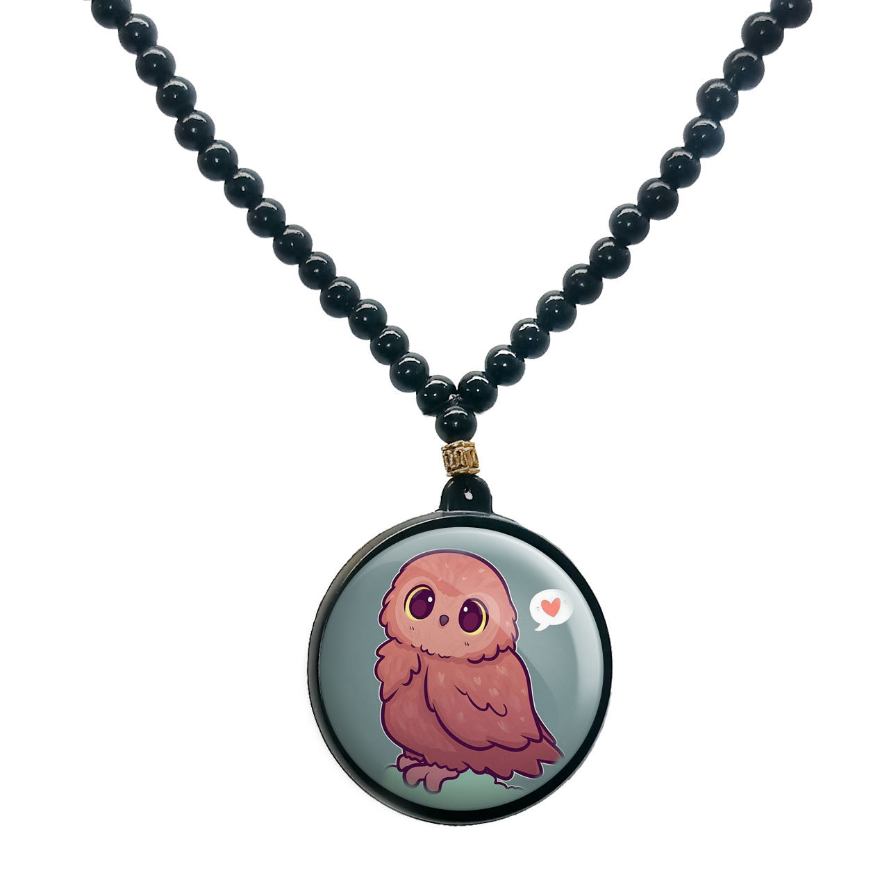 گردنبند پرمانه طرح حیوانات کیوت کد pmd.21373 مدل دو طرفه