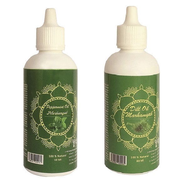 روغن تقویت کننده مو، مژه و ابرو مرهم یاب مدل شوید و نعنا فلفلی حجم 80 میلی لیتر مجموعه 2 عددی