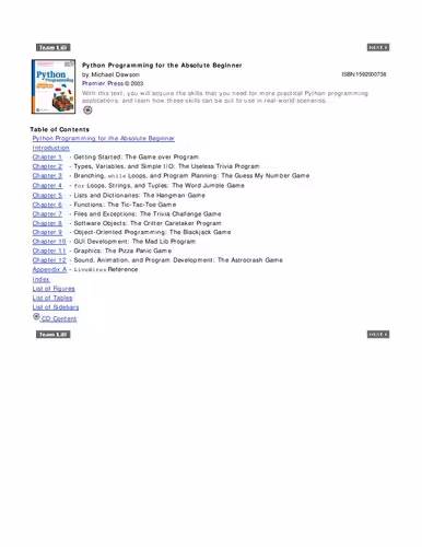 خرید و دانلود نسخه کامل کتاب Python Programming for the Absolute Beginner