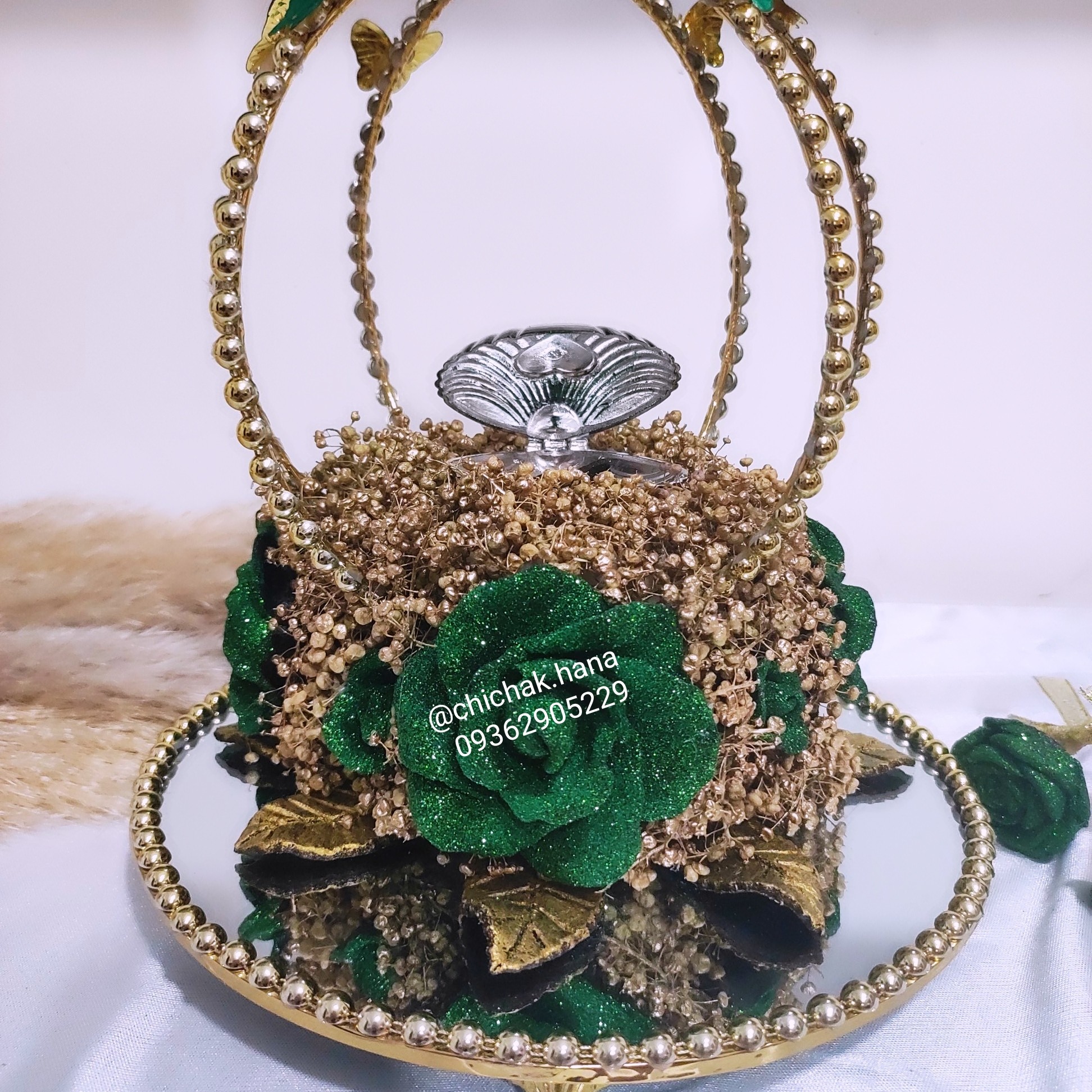 سینی حنا رنگ سبز