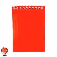 دفترچه یادداشت 50 برگ توان جلد طلقی سیمی کوچک  قرمز کد 2577