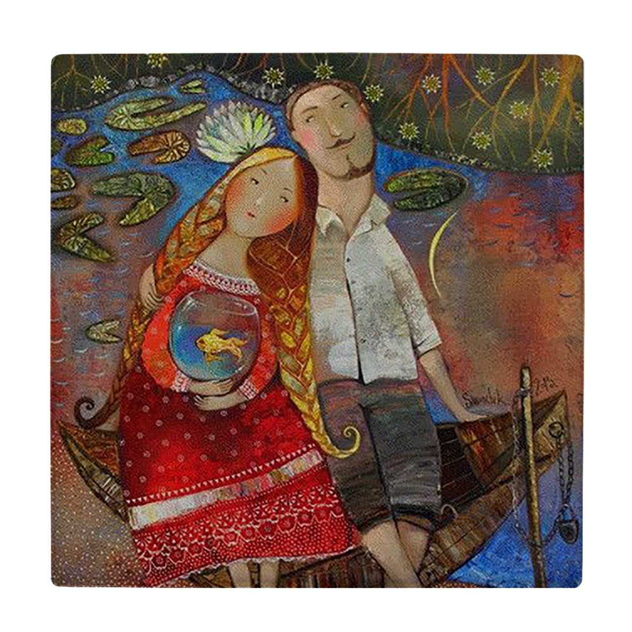  زیر لیوانی  طرح نقاشی عشاق کد    5883693_4507