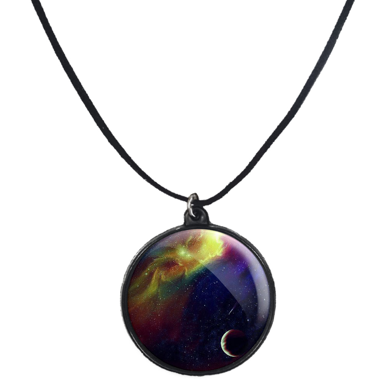 گردنبند پرمانه طرح سیاره ها کد pmb.25138 مدل دو طرفه