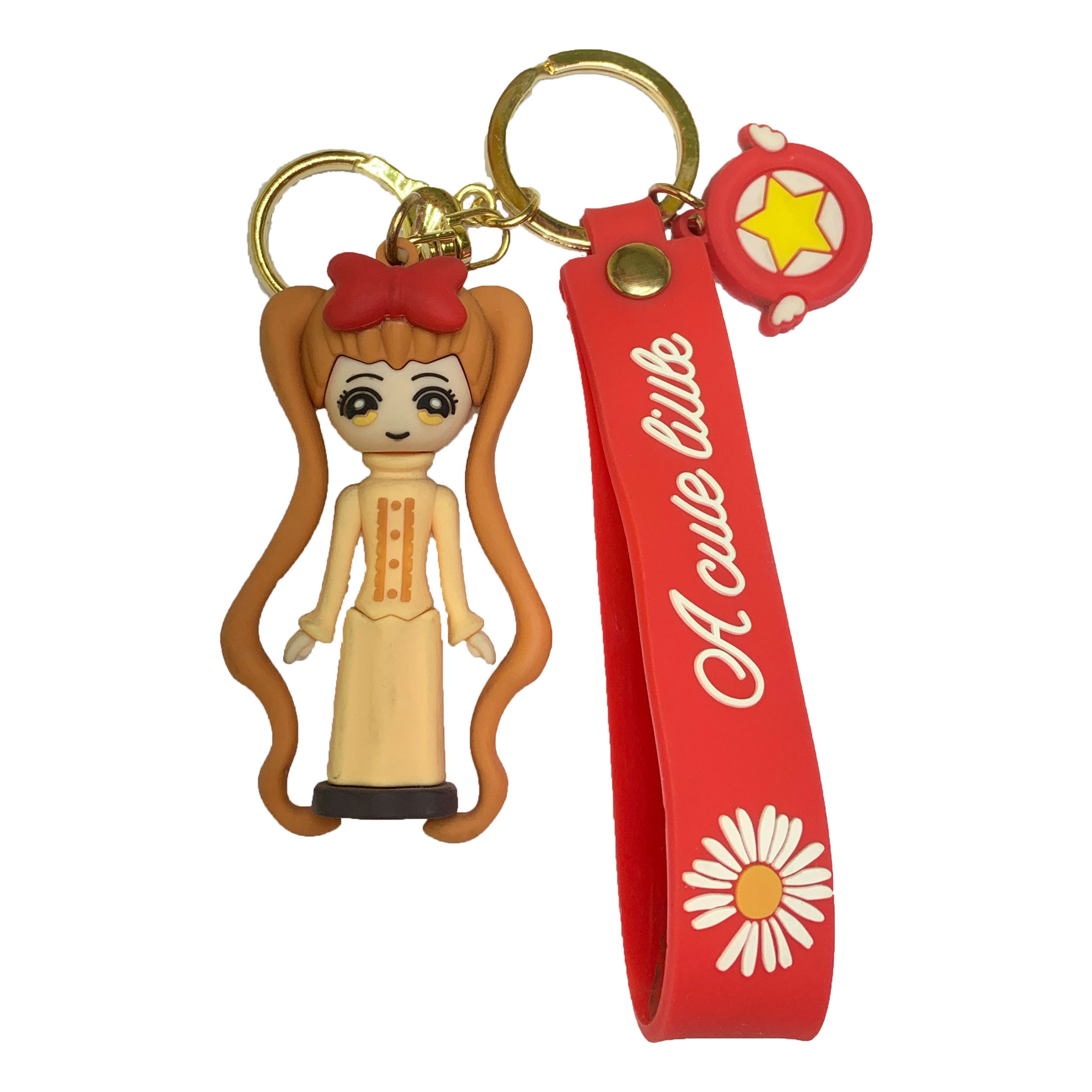 جاکلیدی مدل سیلیکونی طرح دختر مو بلند