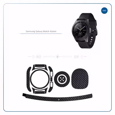 برچسب ماهوت طرح Carbon-Fiber مناسب برای ساعت هوشمند سامسونگ Galaxy Watch 42mm