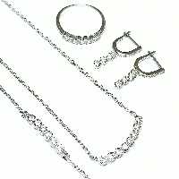 نیم ست نقره جواهری آبکاری رادیوم 8