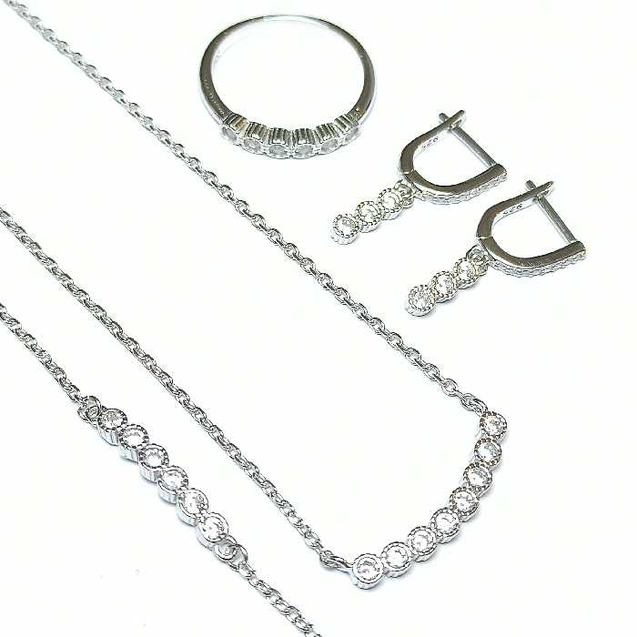 نیم ست نقره جواهری آبکاری رادیوم 8