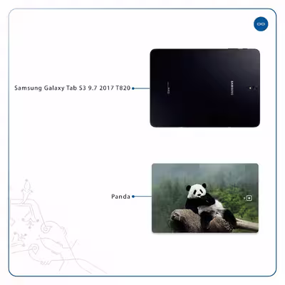 برچسب پوششی ماهوت مدل Panda مناسب برای تبلت سامسونگ Galaxy Tab S3 9.7 2017 T820
