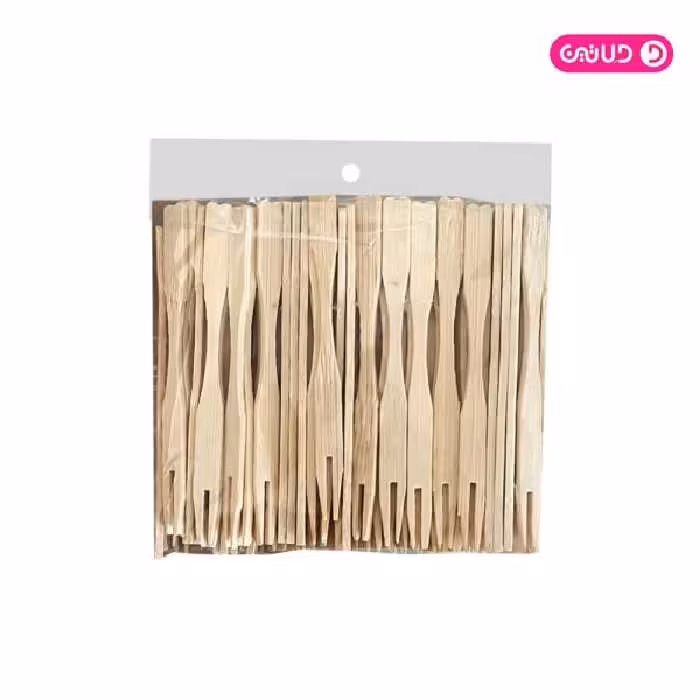 چنگال چوبی دو شاخ 80 عددی