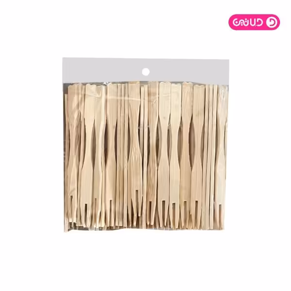 چنگال چوبی دو شاخ 80 عددی