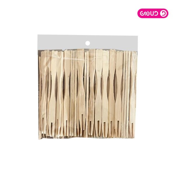 چنگال چوبی دو شاخ 80 عددی