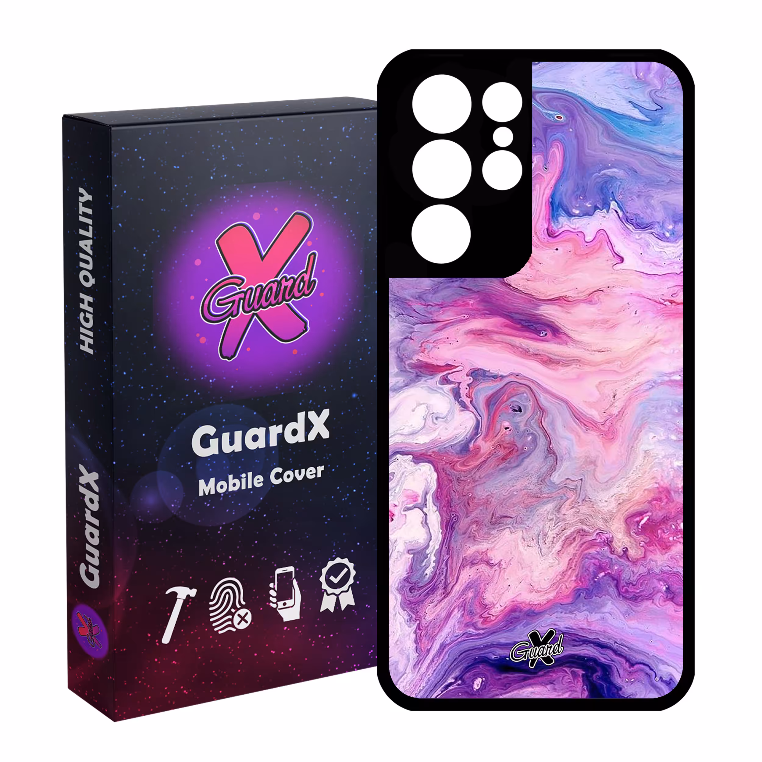 کاور گارد ایکس طرح ماربل مدل Glass10303 مناسب برای گوشی موبایل سامسونگ Galaxy S21 Ultra