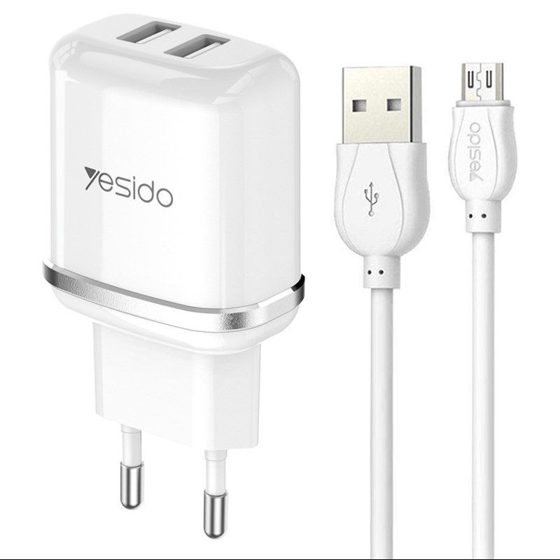 شارژر دیواری یسیدو مدل YC21 همراه با کابل MicroUsb