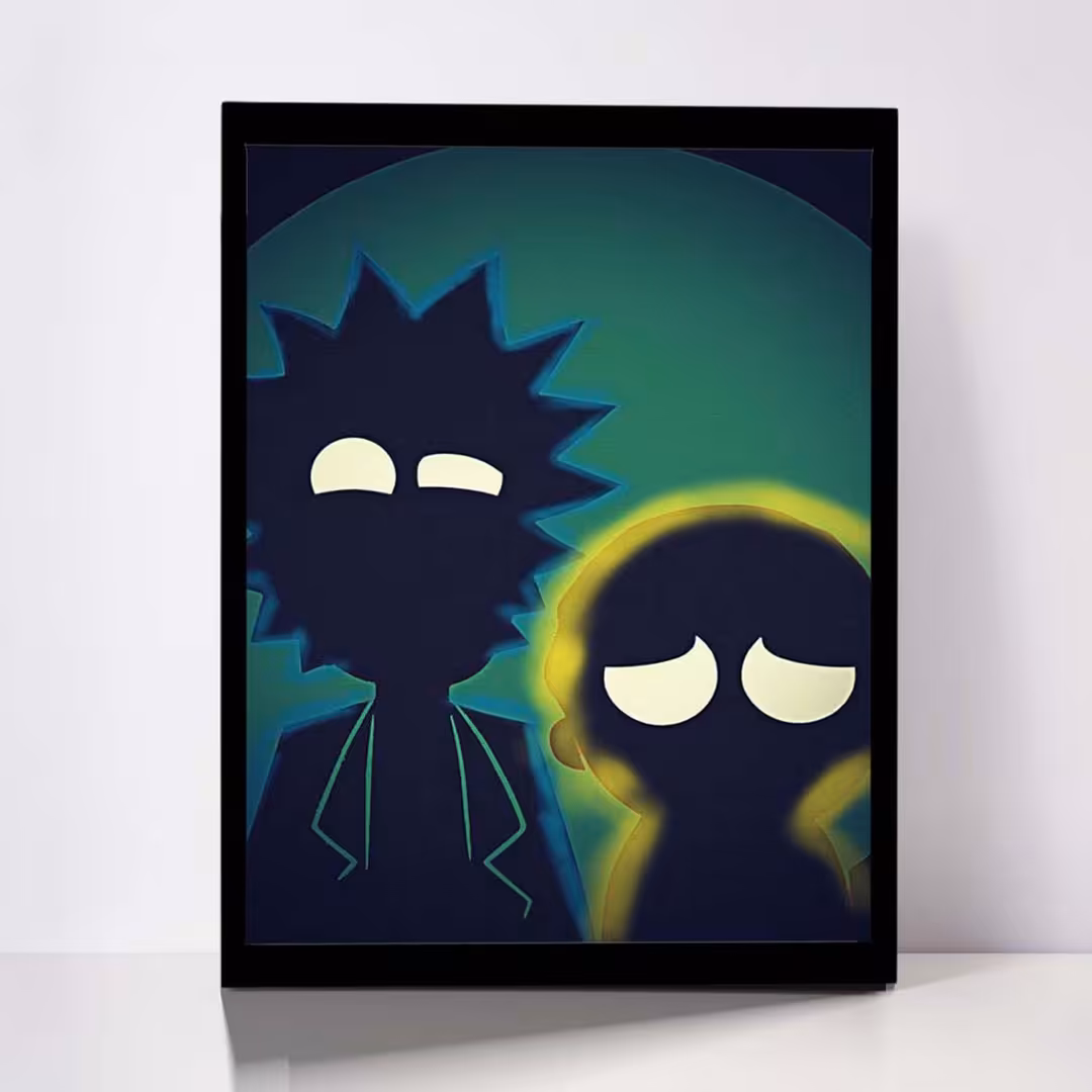 تابلو مدل Rick &amp; Morty کد F-1029