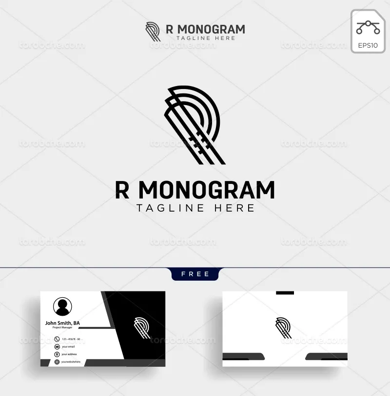 لوگو حرف R مشکی | گرافیک با طعم تربچه