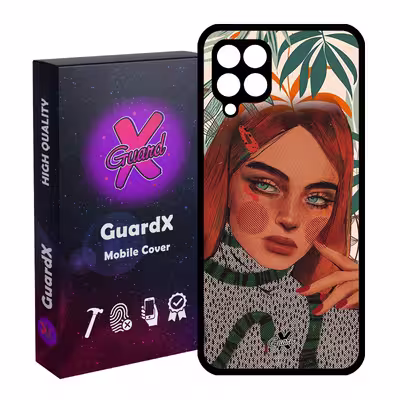 کاور گارد ایکس طرح دختر مدل Glass10331 مناسب برای گوشی موبایل سامسونگ Galaxy A12