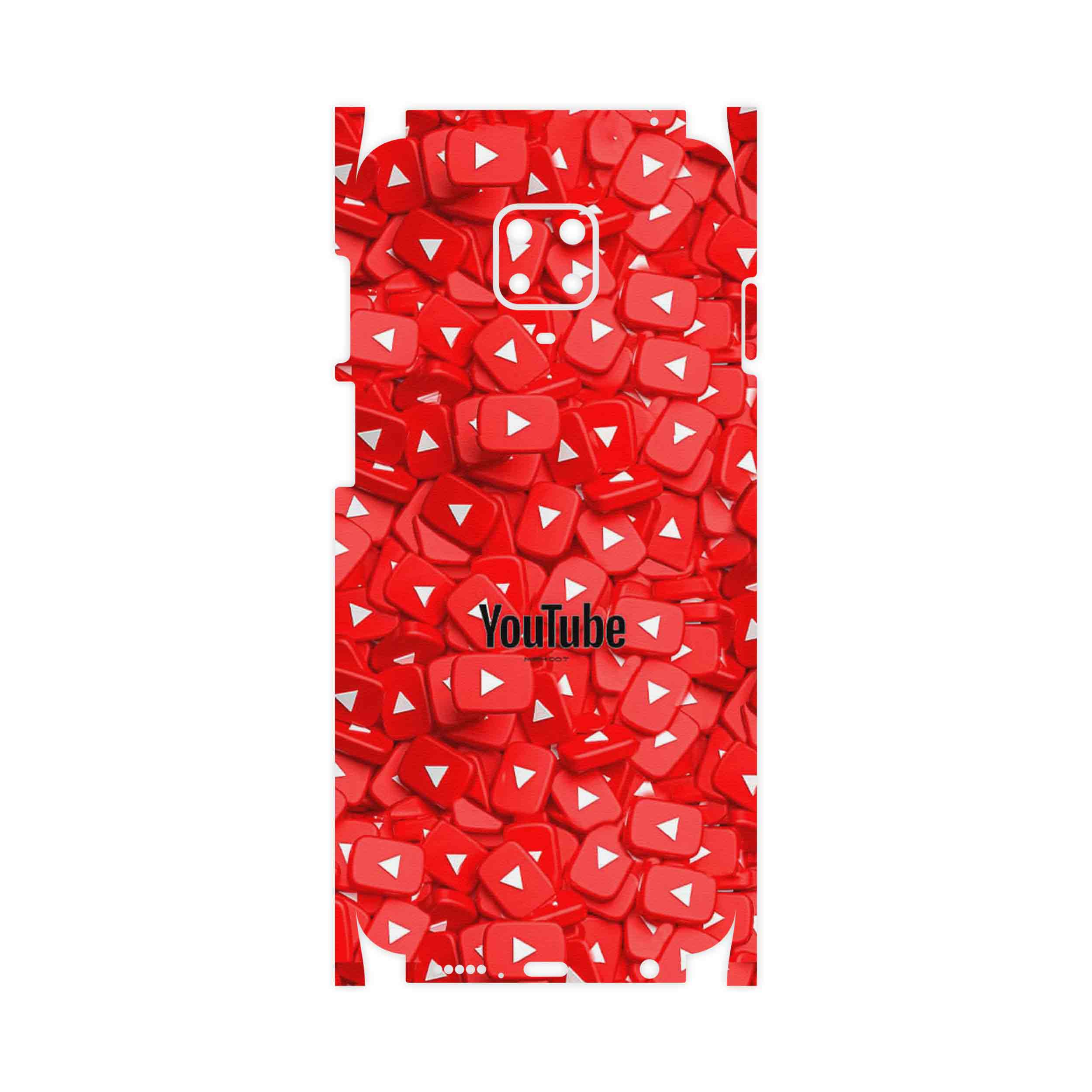 برچسب پوششی ماهوت مدل Youtube-FullSkin مناسب برای گوشی موبایل شیائومی Redmi Note 9 Pro