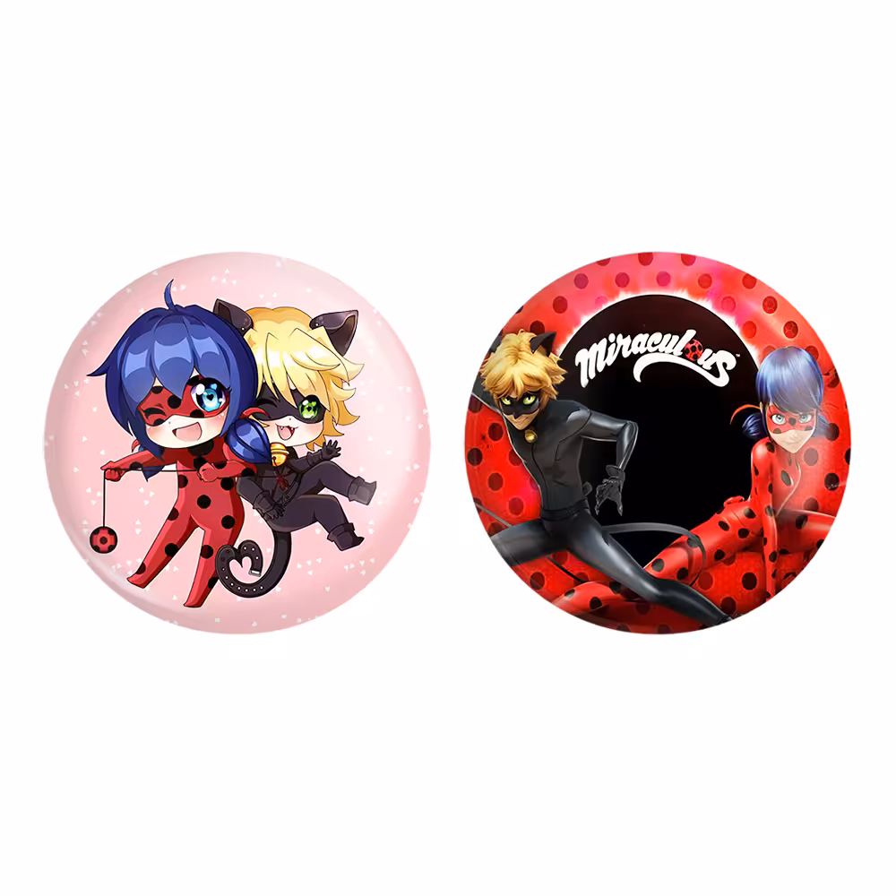 پیکسل خندالو مدل دختر کفشدوزکی و پسر گربه ای کد 34863487 مجموعه 2 عددی