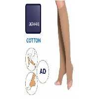 جوراب واریس کتان زیر زانو سیگواریس Sigvaris Cotton Co1 AD - کلاس فشار 1 - پنجه باز - کرم - کد 657